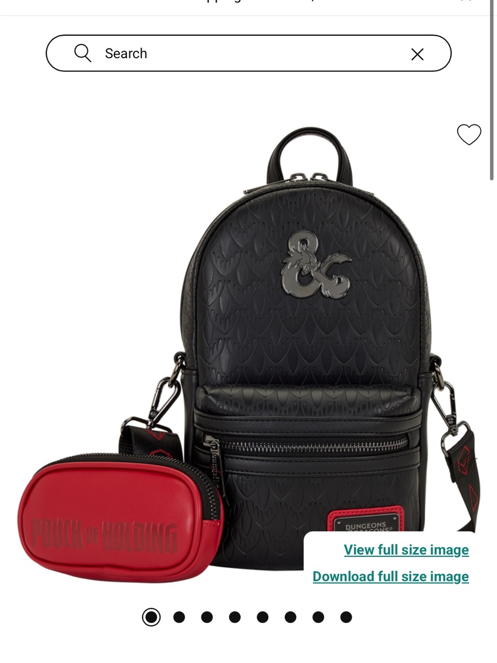 Loungefly Dungeons & Dragons Sling Crossbody Bag with Accessory Pouch